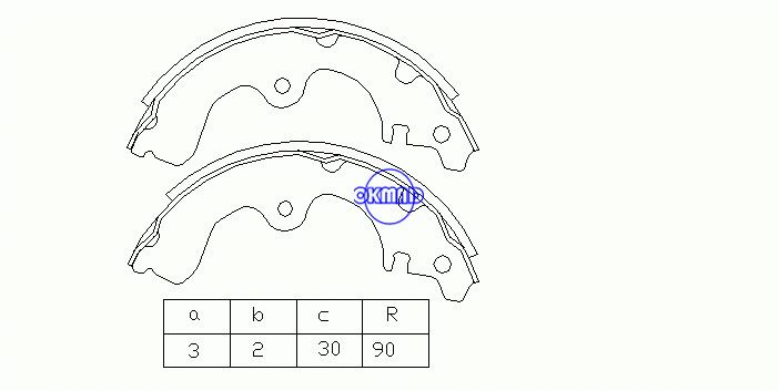 TOYOTA TERCEL / CORSA COROLLA IIドラムブレーキシューFMSI：1351-S531 OEM：04497-16020 MK2287 FSB185 GS8182、OK-BS018